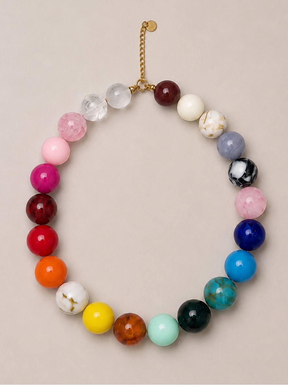 New! Multi-Color Beaded Statement Necklace - Women Jewelry